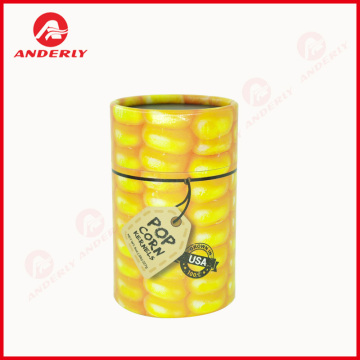 Popcorn Kernels Packaging Paper Tube Customized Printing