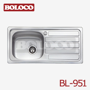 Europe Lehçe/saten/YYK-inci tek kabın tek bulaşıklık tek parça dikdörtgen/kare evye 304 201 * Bl-951l/r