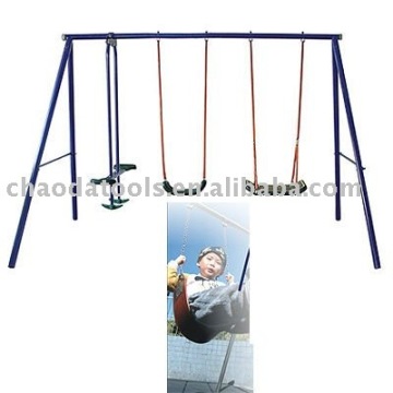 Four-station swing set