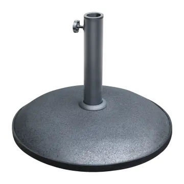 Black Round Cement Umbrella Base for 38/48mm Pole