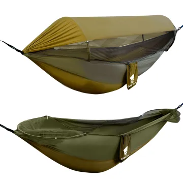 Portable Nylon Parachute Camping Hammock with Mosquito Net and Tarp