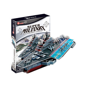 Aircraft Carrier Model 3D Warship Puzzle Toy, Safe, Eco-friendly, 1,000 Pieces MOQ