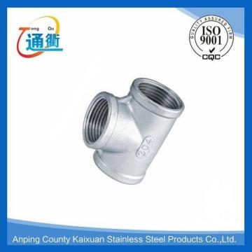 made in china casting female threaded 1/2" tee ss 304