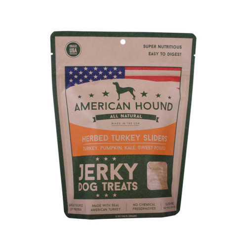 Compostable Beef Jerky bag in natural kraft paper