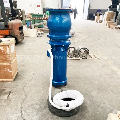 High flow submersible axial flow propeller pump