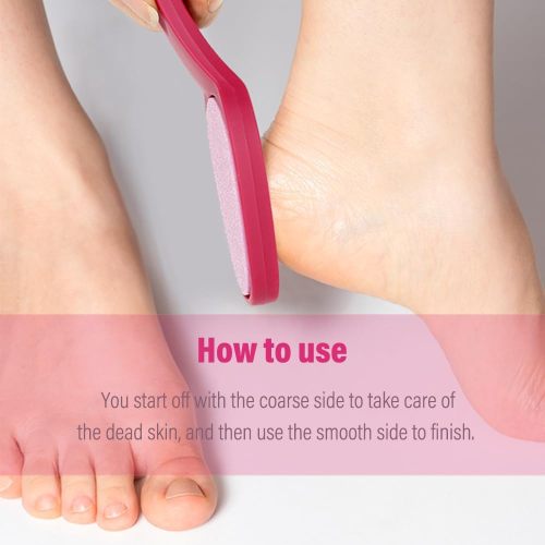 1PCS Rough Grit Ceramic Pink Foot File