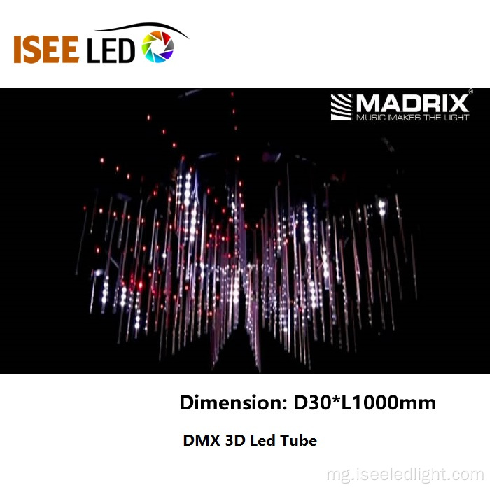 Ny Laser an&#39;ny DMX Laser 3D Leba Tube Madrix Control