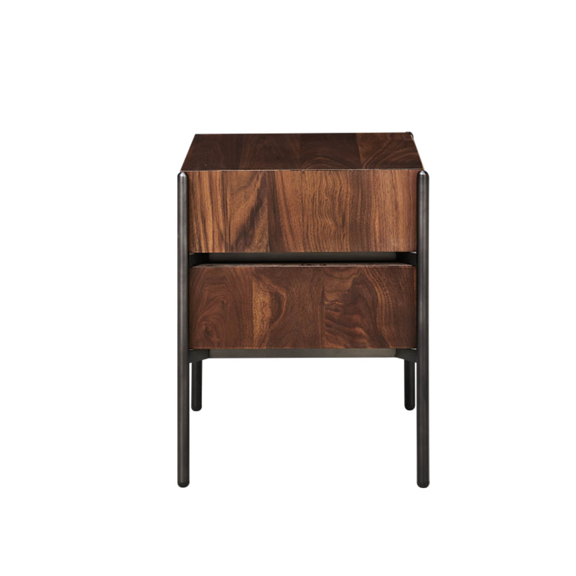 table de chevet en bois massif walut noir