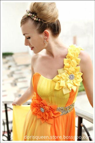 wholesale agent retail DORIS 30213 MOQ 1PC multicolor chiffon dress