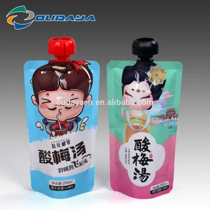 Pouch Food Packaging Special Shape plum soup packaging