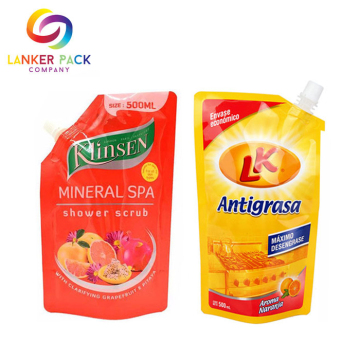 Bolsa de boquilla de detergente resistente a la perforación personalizada