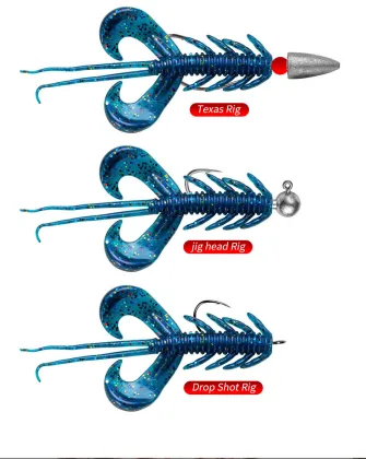 5cm TPR Floating Shrimp Soft Bait Lure for Texas Rigs and Drop Shot