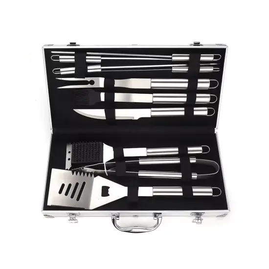 2024 New Stainless Steel BBQ Grill Tools Set with Bag