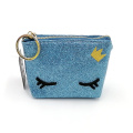 Glittering PU embroidery coin purse