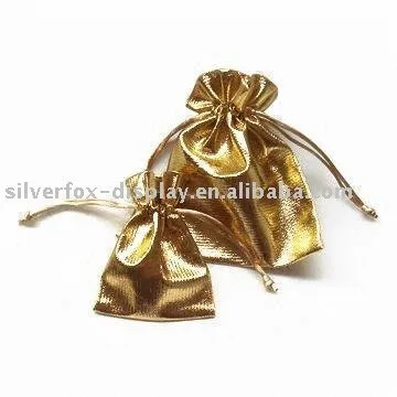 Metallic fabric pouch