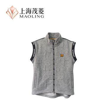 Diseño de chaleco de chaqueta sin mangas con cremallera