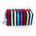 rainbow Color Stripe Square Bolsas de cosméticos