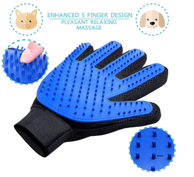 2 Gentle Pet Grooming Gloves