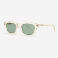 Rectangle Retro Acetate Unisex Sunglasses