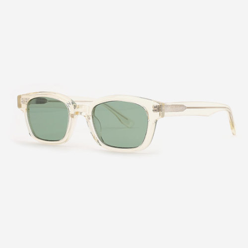 Rectangle Retro Acetate Unisex Sunglasses