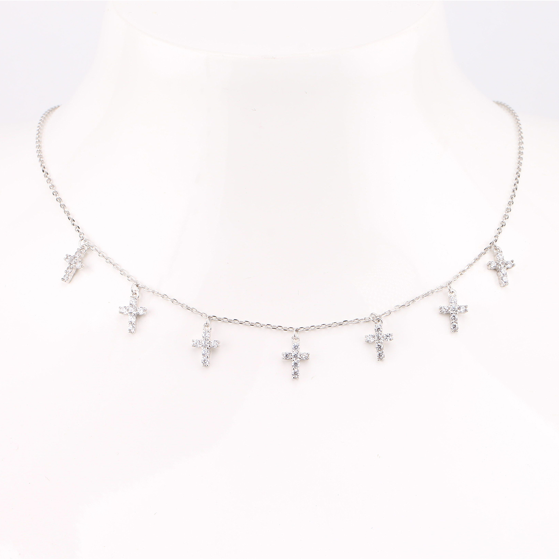 Cross clavicle necklace