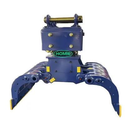 HOMIE Excavator Attachments: Rotating Demolition and Sorting Grapples for Recycling