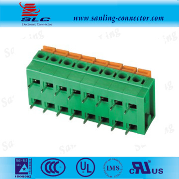 PCB Spring Terminal Blocks PA66 Tin plated connector