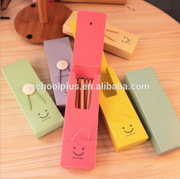 Smile plastic pencil box, PVC buckles pencil case