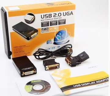 USB 2.0 to VGA/DVI/Hdm Multi-Display Monitor Graphic Adapter Converter