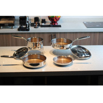 Tri-ply Cookware Cooking Pot Saute pan