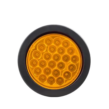 Multi-Voltage 4'' Round LED Stop Turn Tail Signal Lamp for Trucks, Trailers, and Buses - Manufacturer Direct Supply