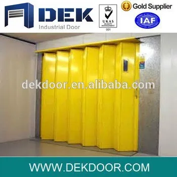 Steel accordion security doors
