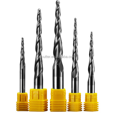 Rozszerzona ulga CNC Maszyna końcowa Młyna końcowa: Tungsten Steel Coloy Cooked Cake Taper End Mill