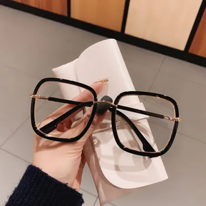 Korean Version Anti-Radiation Large Frame Glasses for Myopia Round Face Fashion
