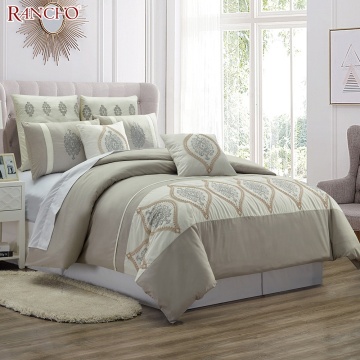 Embroidery 100% Cotton Duvet Cover Bed Linen