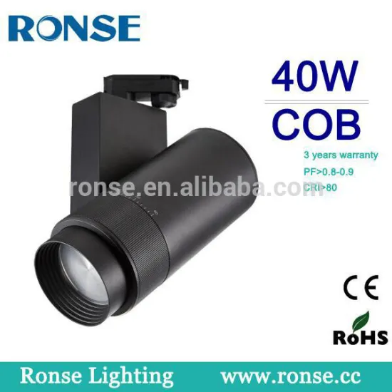 40W Zoomable LED Track Light 40W COB LED Track Spot Lights for Gallery & store