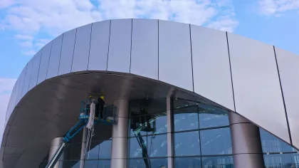 Aluminum veneer powder coating