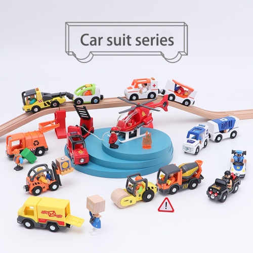 Diecast Car and Brio Track Compatible Track Train Multi-purpose Magnetron Inertial Track Accessories Children's Toy Gift