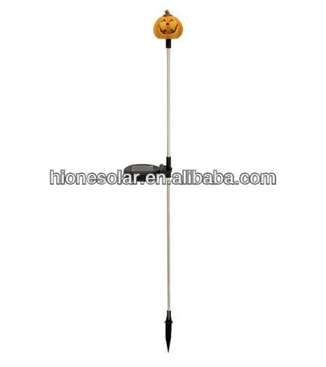 Solar Pumpkin Round Garden Stake LED light