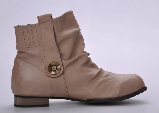 Stacked Heel Womens Booties Shoes , Us 6-9.5 Brown Short Bootie Pump