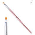 4pcs UV Gel Extension Nail Brush Drawing Painting Designs Flat Top Pen Builder Petal Flower DIY Manicure Nail Art Tools JIH023