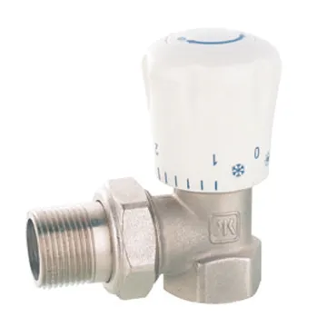 Hand controlled forged brass angle radiator valve