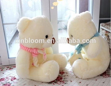 customized soft gift stuffed plush scarf-bear toy doll with different size