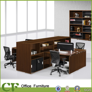 Economic MFC melamine 4 seats staff table with storage