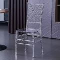 Modern Acrylic Stacking Kitchen White Cushion Chair