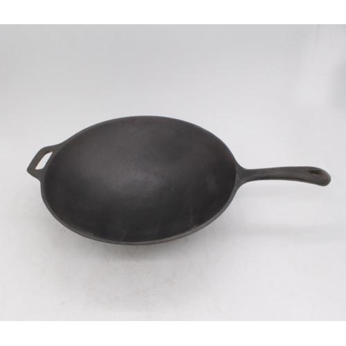 Cast iron kitchen wok for cooking