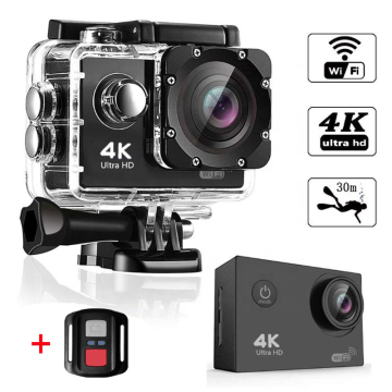 Ultra HD 4K Waterproof Action Camera with 2.0 inch Screen, 1080p, Wi-Fi, and 4K Video