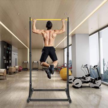 Portable Steel Pull-Up Rack Station: Multi-Functional Gym Fitness Equipment for Adult Home Workouts