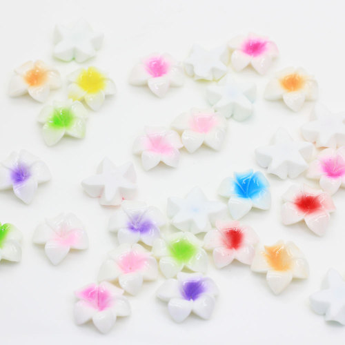 Artificial Colorful Flower Beads Kawaii Cabochon For Girls Hair Accessories Garment Ornaments DIY Toy Decor Charms