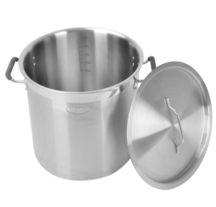 Stainless steel composite pot with lid